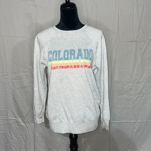 White/Grey Colorado Crewneck Hoodie